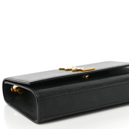Saint Laurent Grain De Poudre Small Monogram Kate Satchel Black 7 of 8