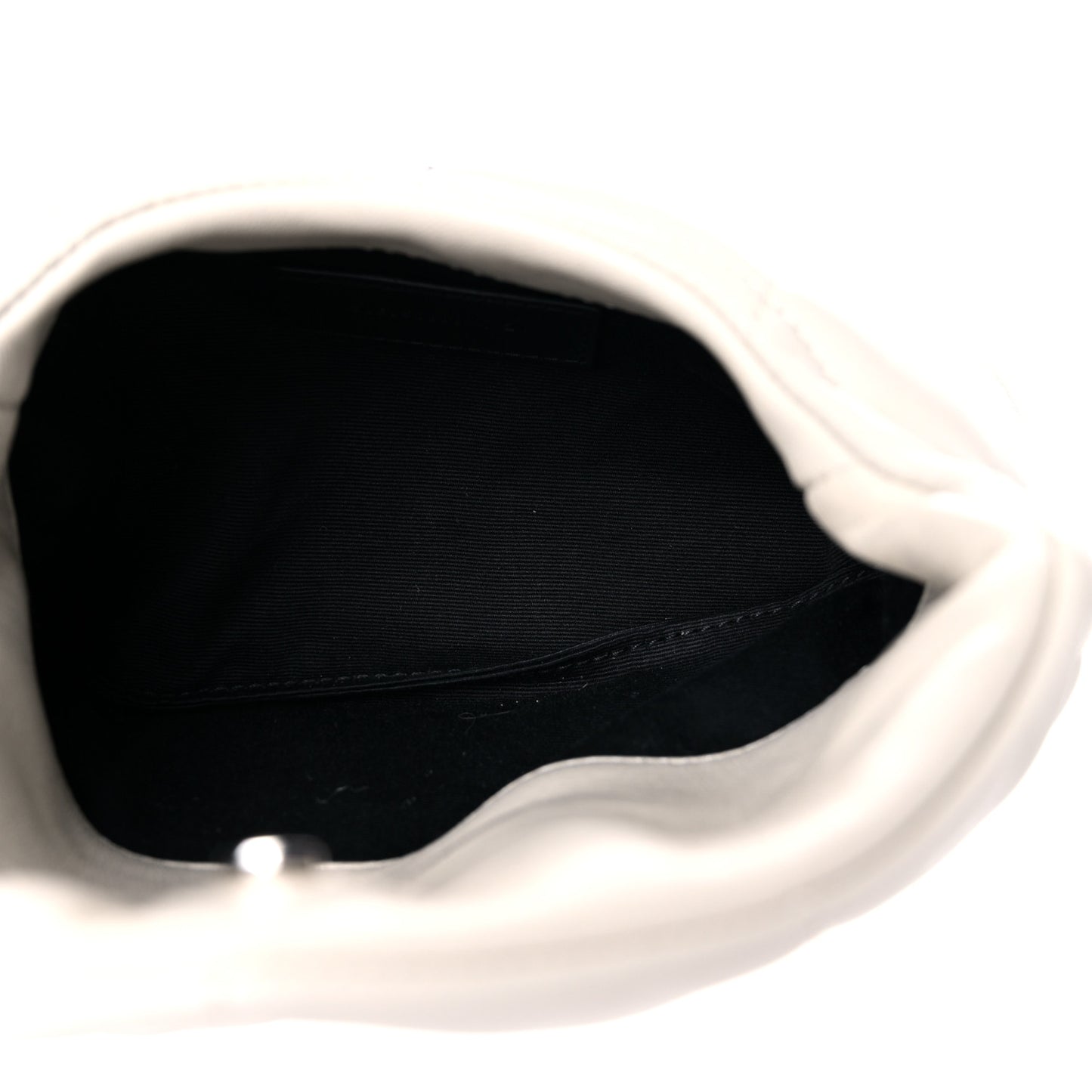 Lambskin Monogram Loulou Puffer Pouch Clutch Crema Soft