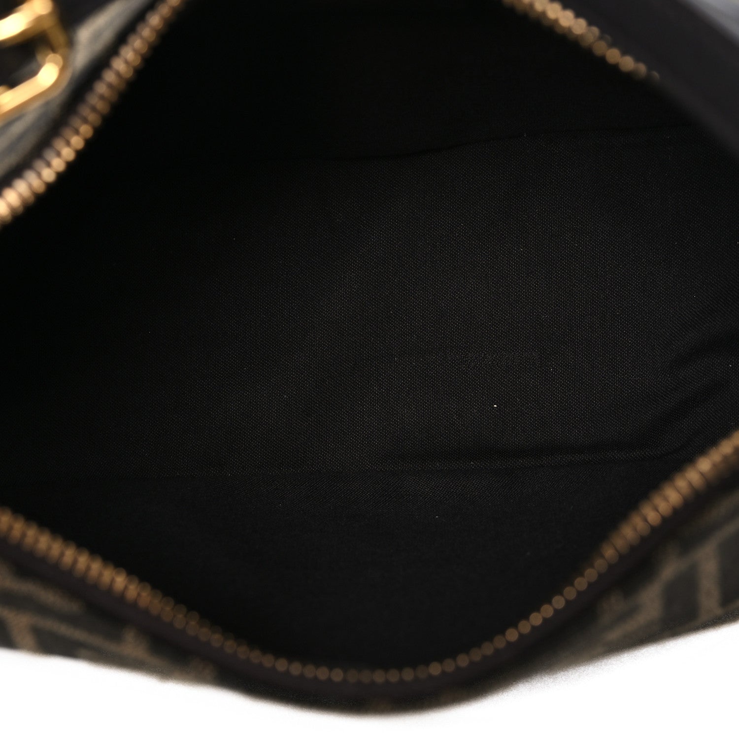 Fendi Fabric Jacquard Vitello Grace FF 1974 Small Fendigraphy Hobo Bag Tobacco Moro Ebano 5 of 10