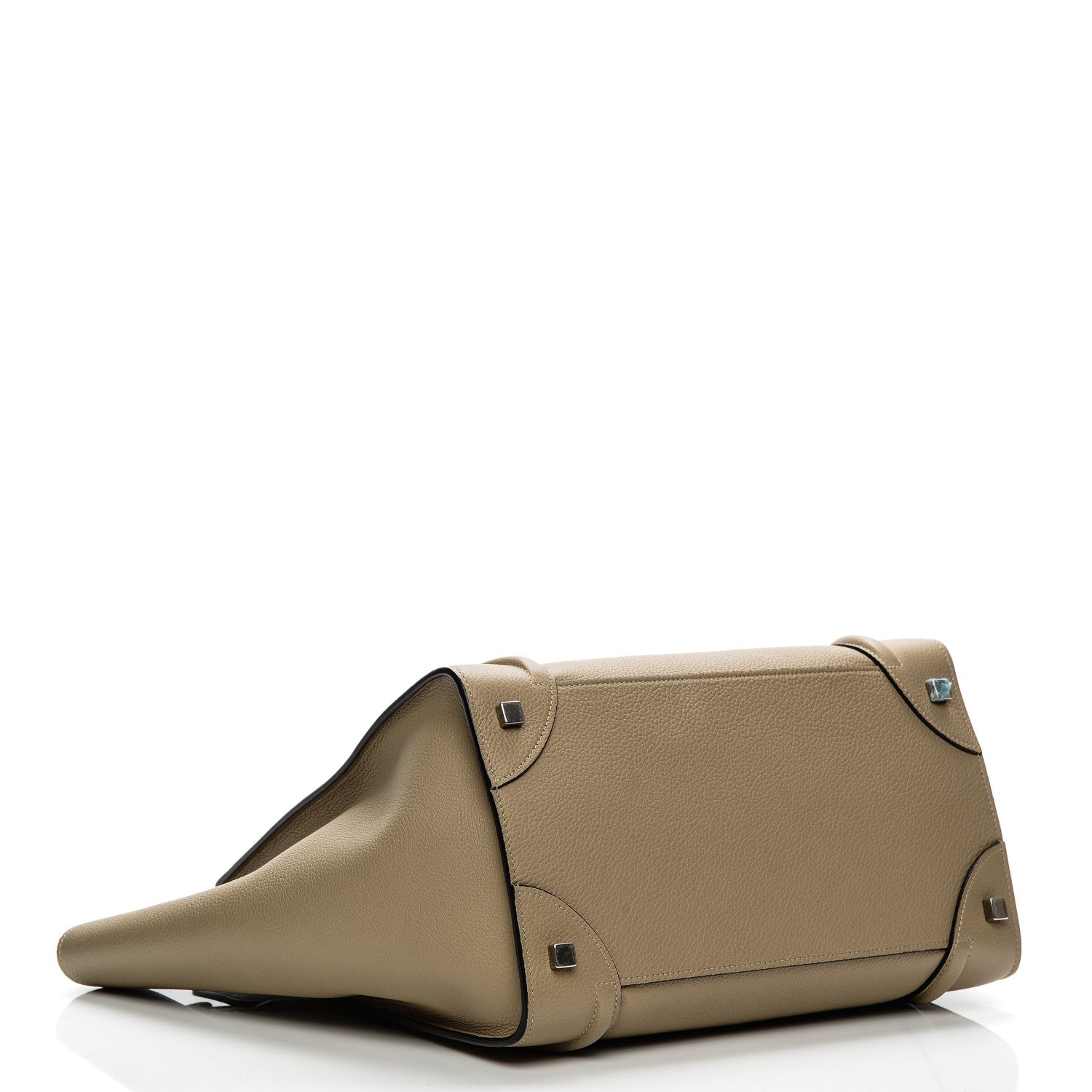 Celine Drummed Calfskin Mini Luggage Dune 4 of 9