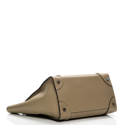 Celine Drummed Calfskin Mini Luggage Dune 4 of 9