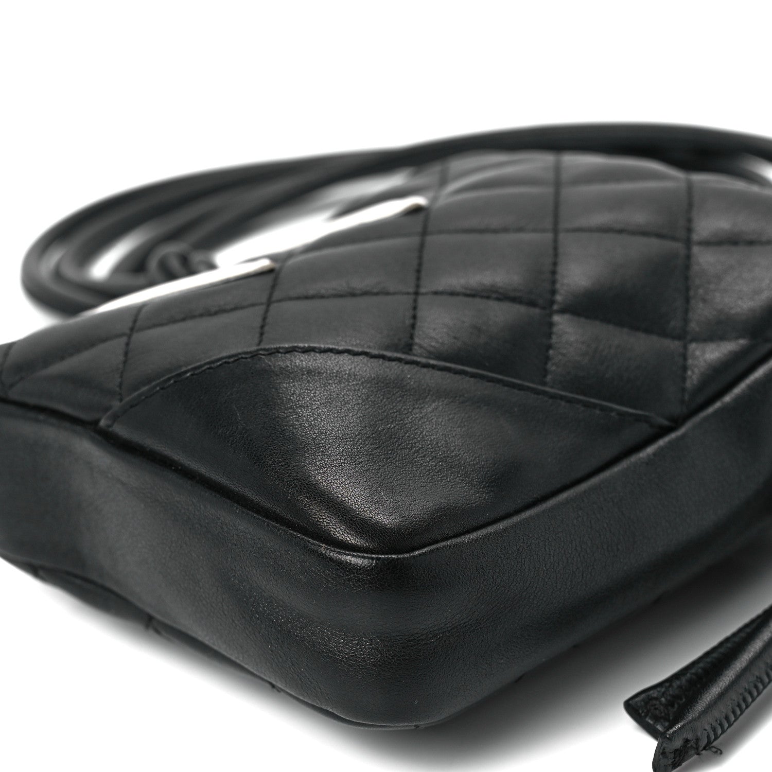 Chanel Calfskin Quilted Small Cambon Messenger Black White 11 of 11