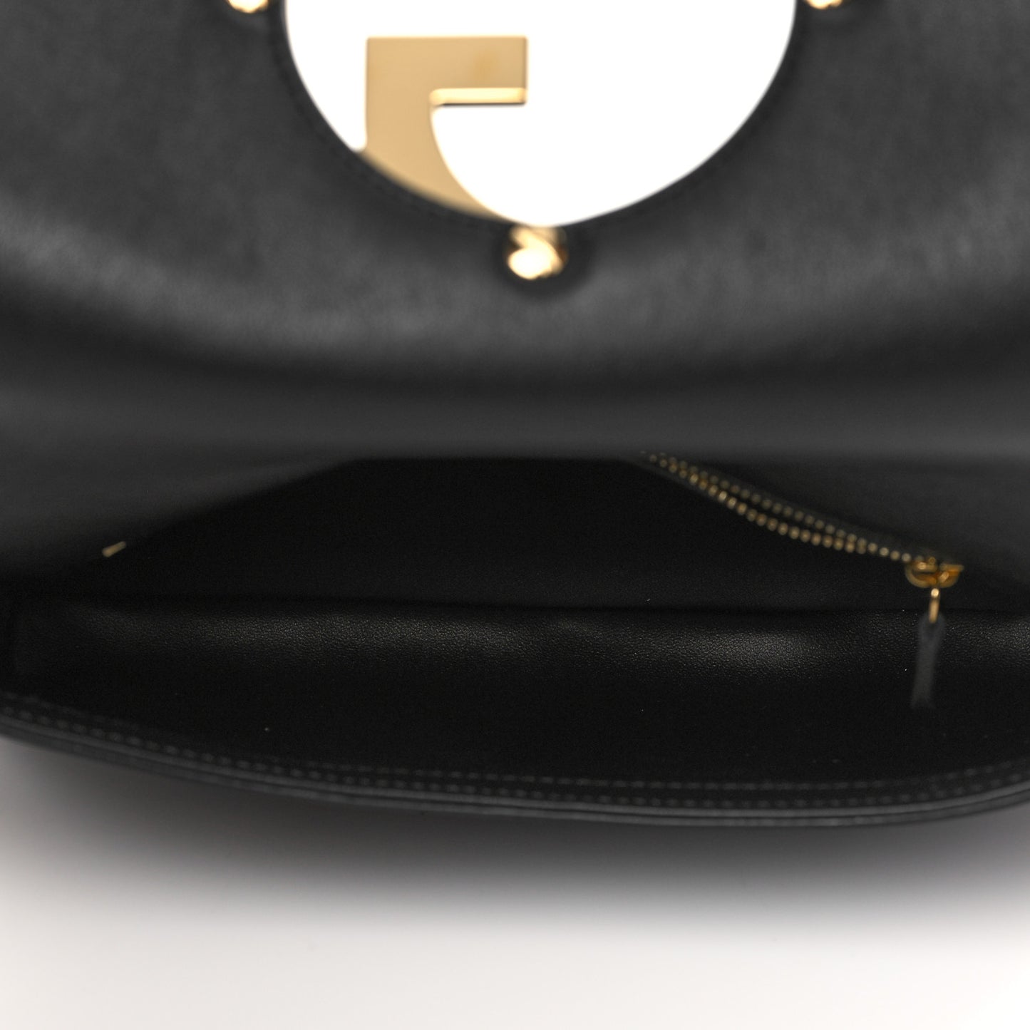 Roxy Calfskin Blondie Chain Shoulder Flap Bag Black