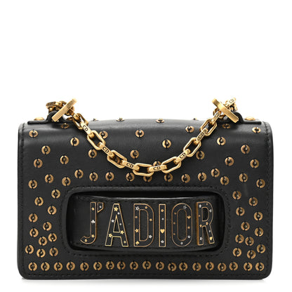 Christian Dior Calfskin Studded Mini J'Adior Chain Flap Bag Black 1 of 11