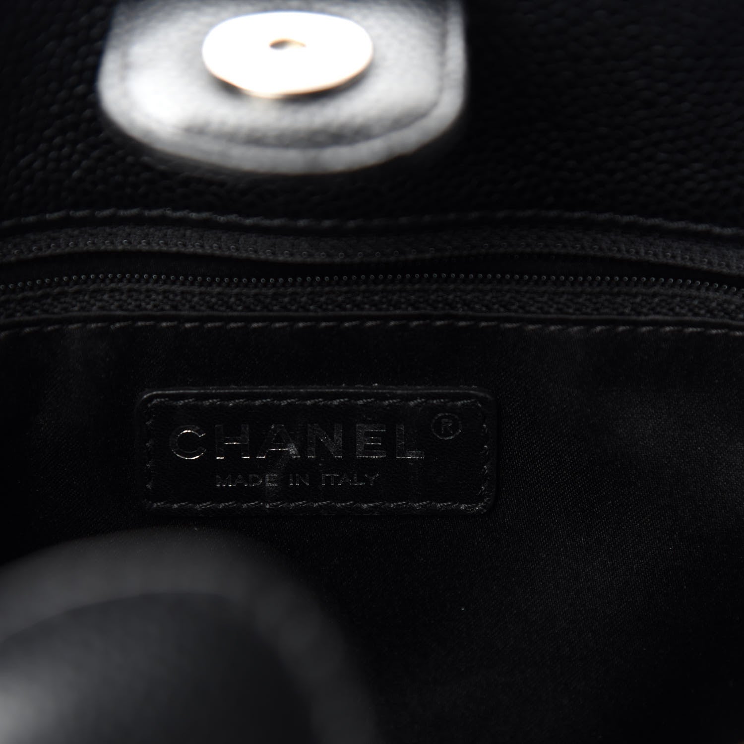 Chanel Caviar Quilted Petit Shopping Tote PST Black 8 of 11