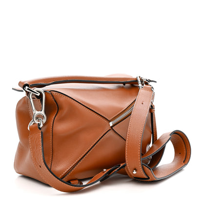 Loewe Grained Calfskin Small Puzzle Bag Tan 3 of 11