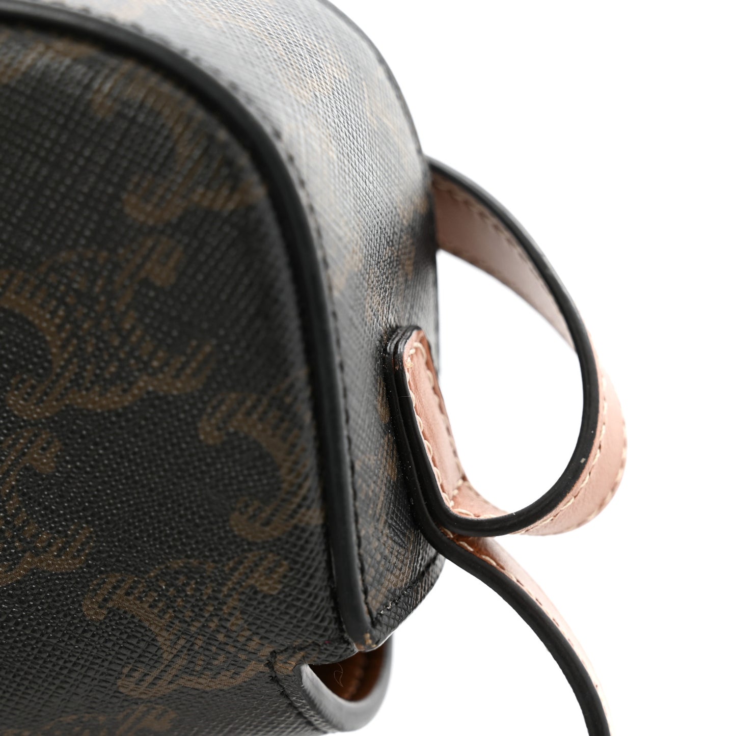 Triomphe Canvas Calfskin Tabou Clutch on Strap Tan