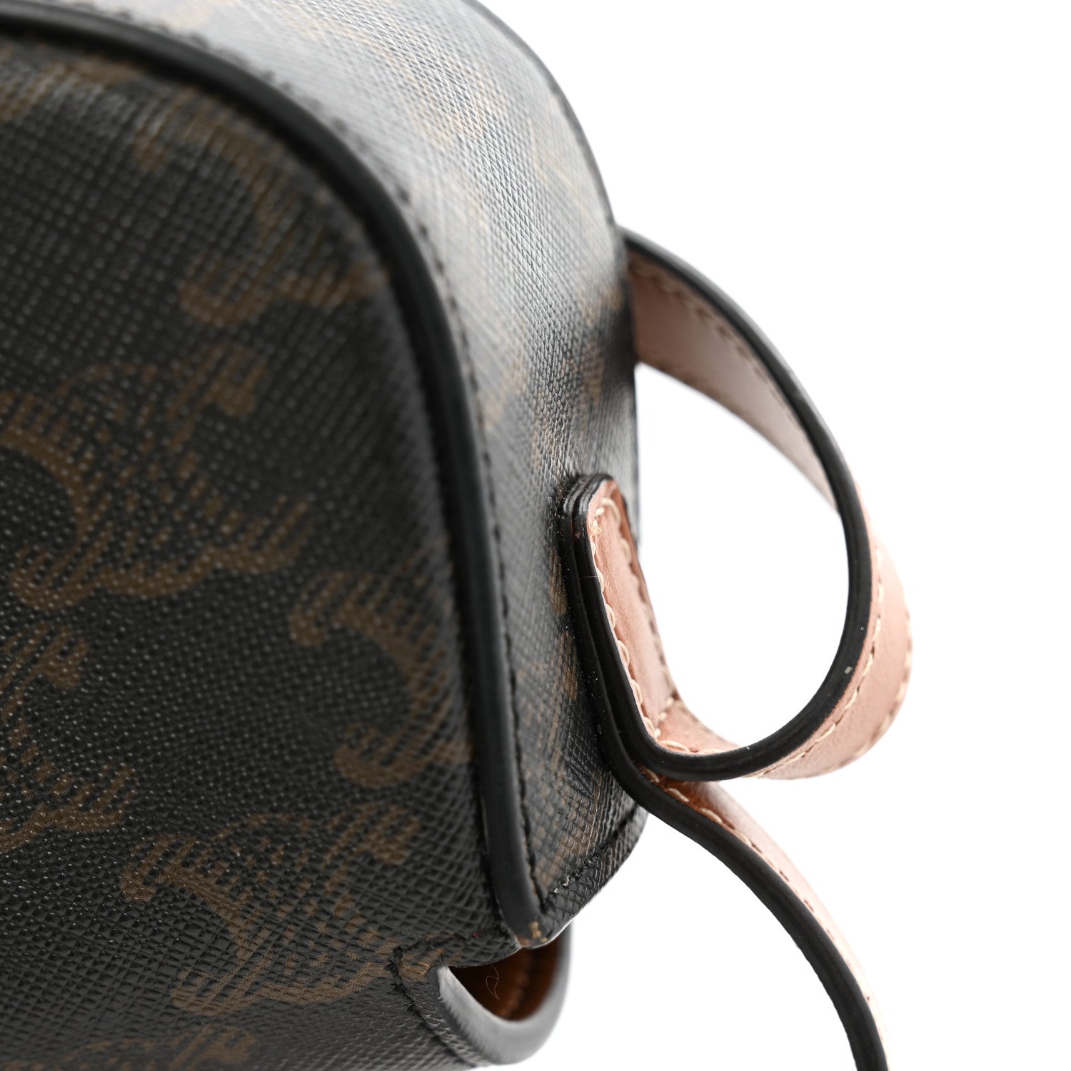 Celine Triomphe Canvas Calfskin Tabou Clutch on Strap Tan 10 of 12