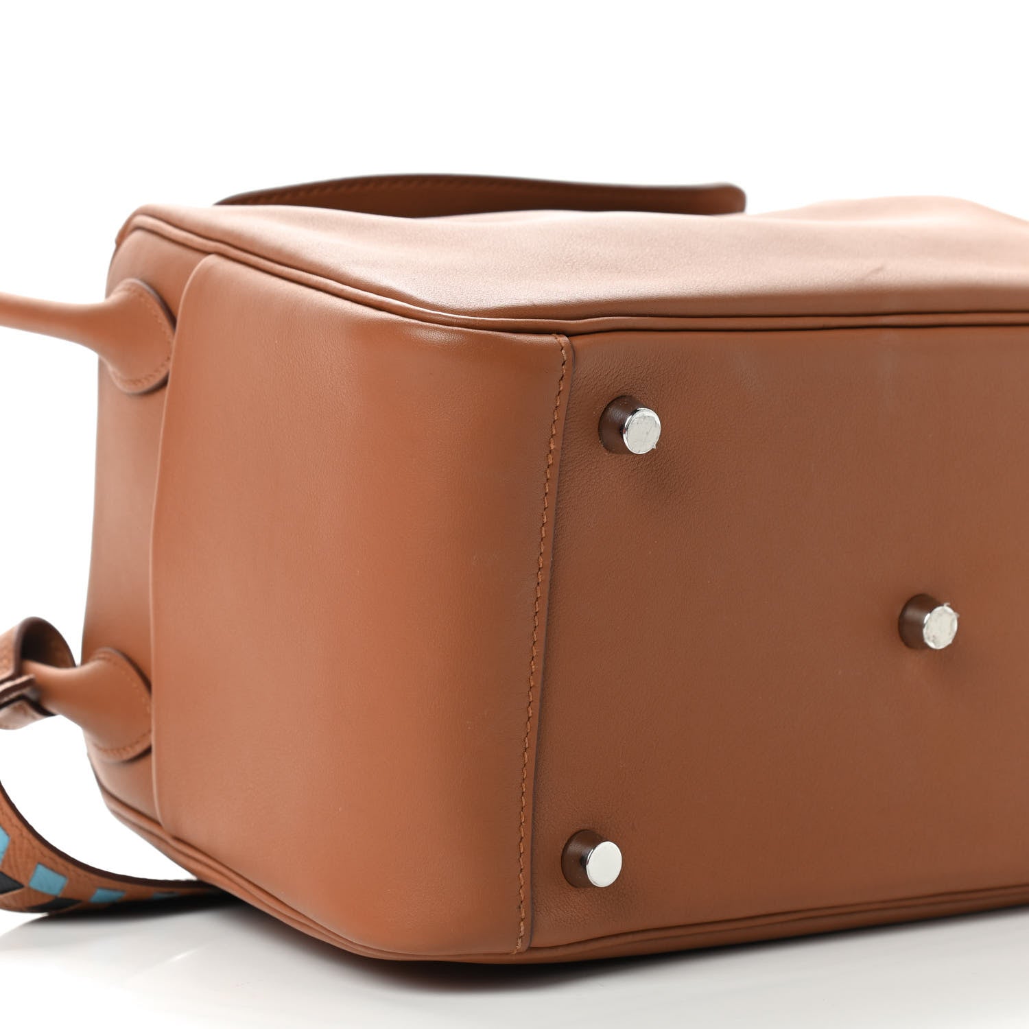 Hermes Swift Epsom Lindy 26 Tressage De Cuir Gold Bleu Du Nord 5 of 9