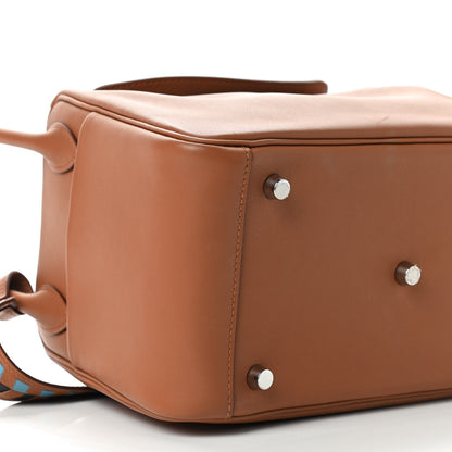 Hermes Swift Epsom Lindy 26 Tressage De Cuir Gold Bleu Du Nord 5 of 9