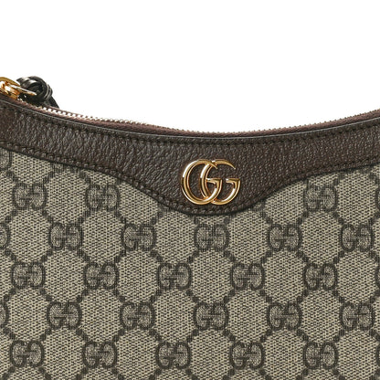 Gucci GG Supreme Monogram Textured Dollar Calfskin Small Ophidia Hobo Beige Ebony New Acero 8 of 10