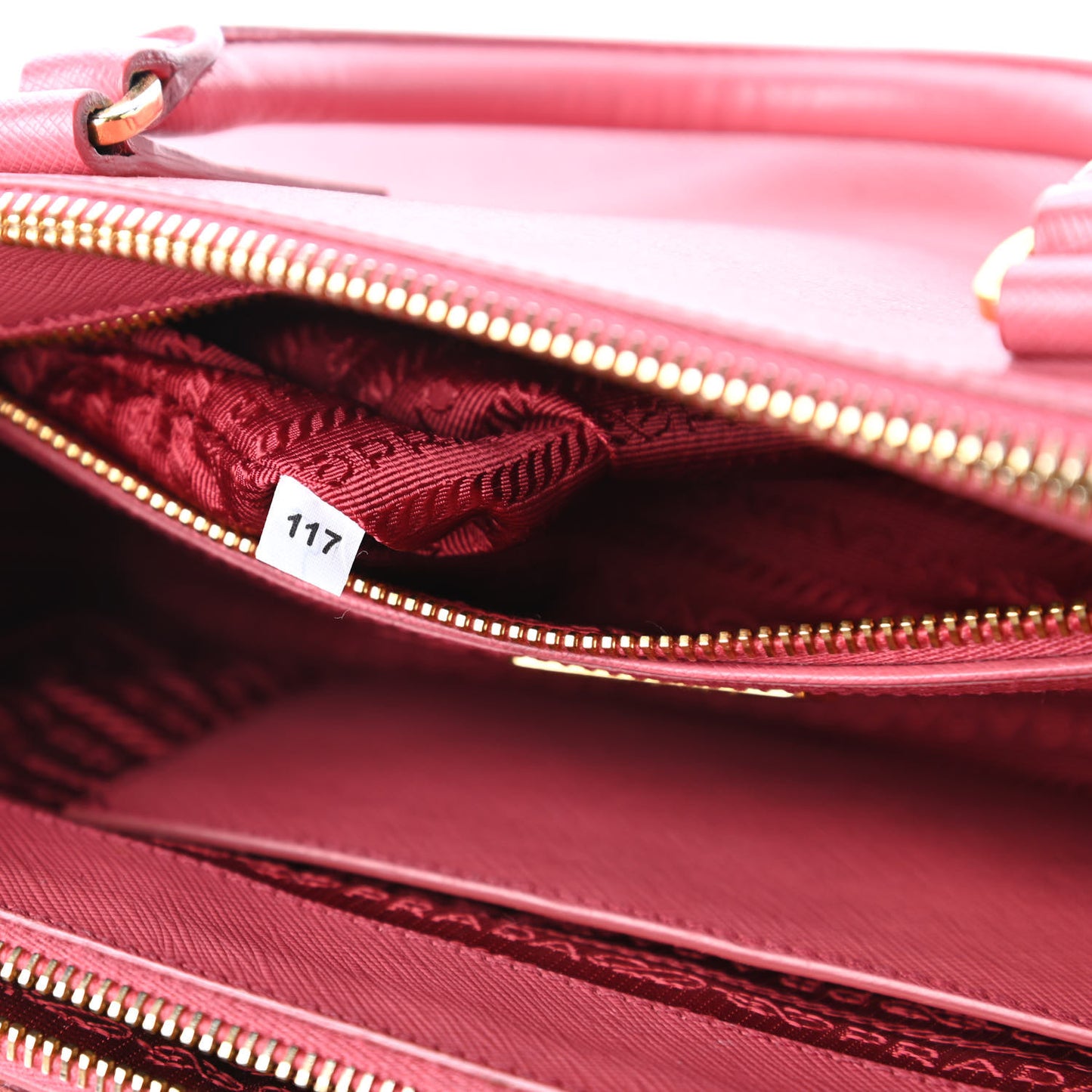Saffiano Mini Galleria Double Zip Tote Peonia