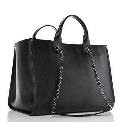 Chanel Caviar Medium Studded Deauville Tote Black 4 of 11