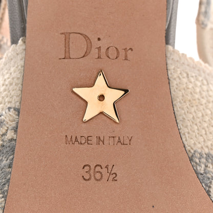 Christian Dior Cotton Ribbon Toile De Jouy J'Adior Slingback 65mm Pumps 36.5 Grey Stone 6 of 11