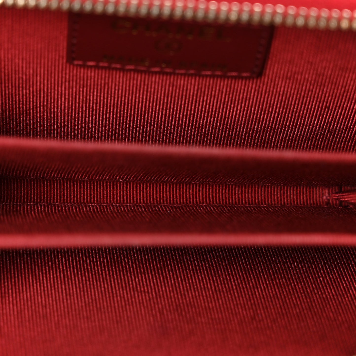 Caviar Quilted Zip Around Coin Purse Burgundy