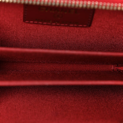Chanel Caviar Quilted Zip Around Coin Purse Burgundy 5 of 9
