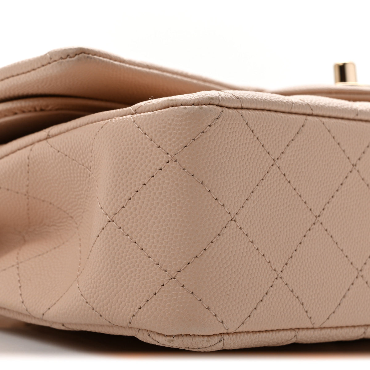 Chanel Caviar Quilted Medium Double Flap Light Beige 9 of 14