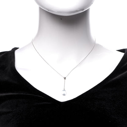 Tiffany 18K White Gold Aquamarine Rainbow Drops Pendant Necklace 2 of 5