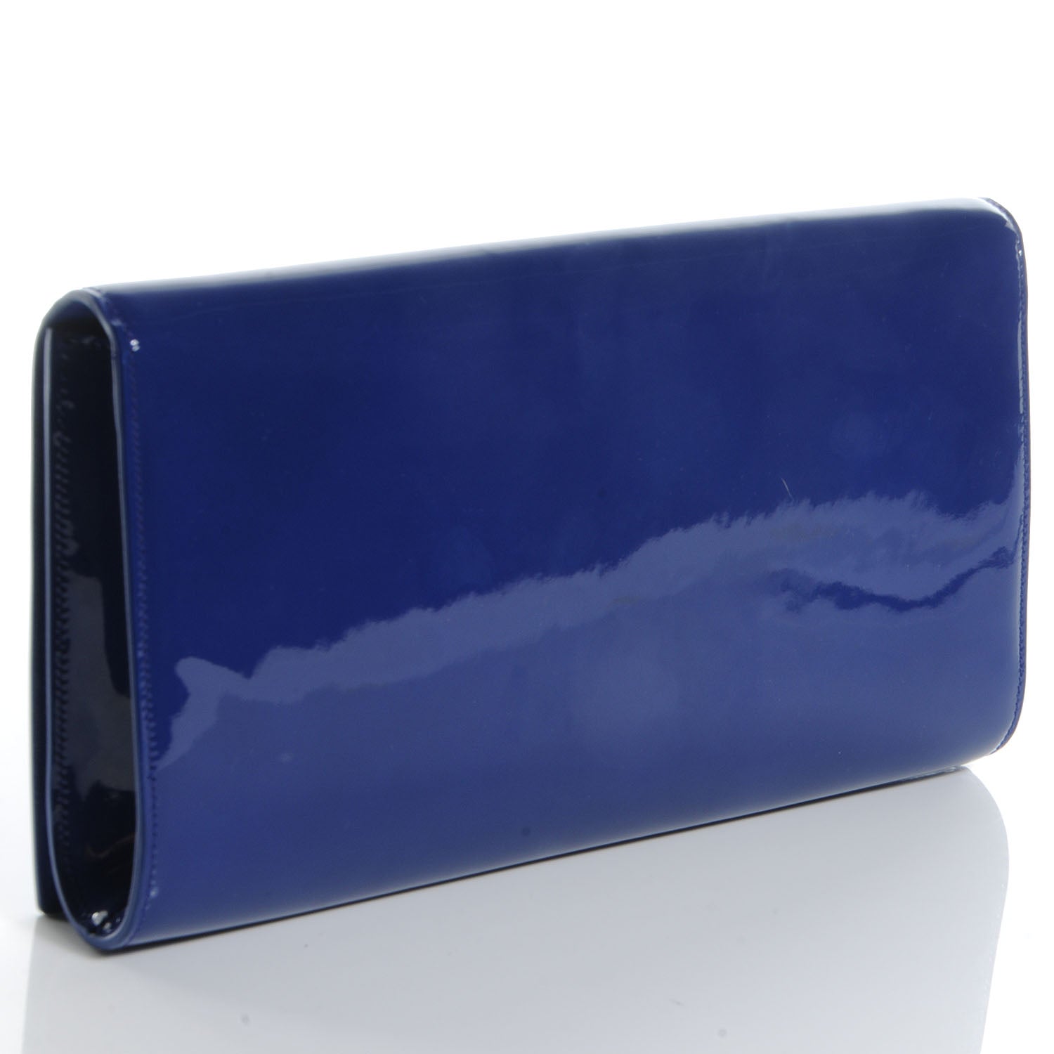 Saint Laurent Patent Belle de Jour Clutch Blue 3 of 7