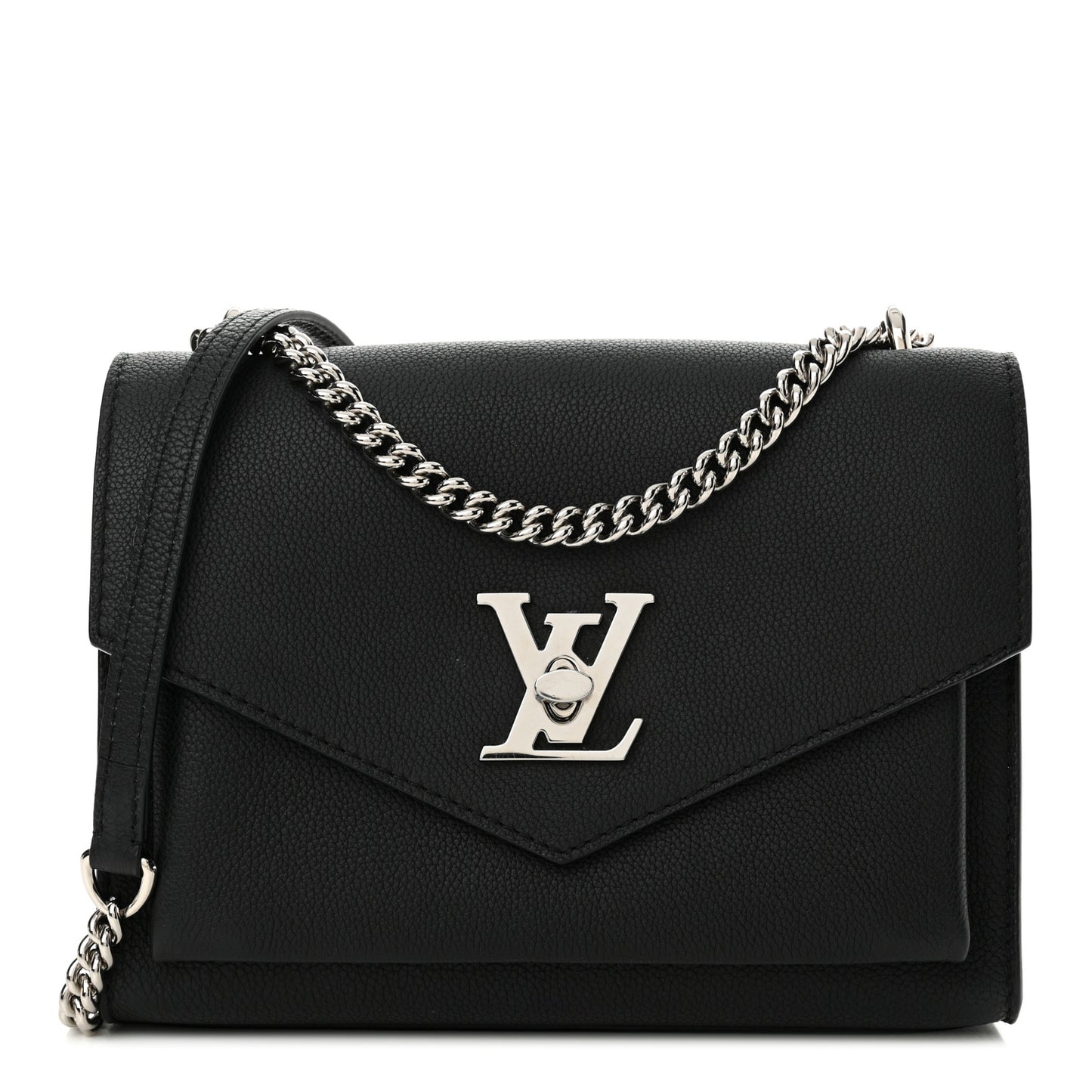 Soft Calfskin Mylockme Chain Bag BB Black
