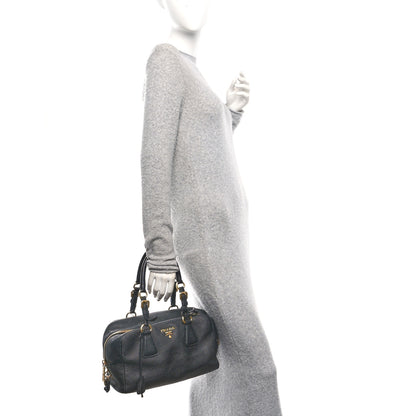 Prada Vitello Daino Bauletto Black 2 of 10