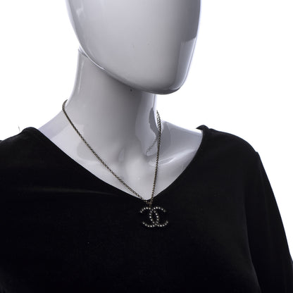 Chanel Resin Baguette Crystal CC Necklace Black 2 of 6