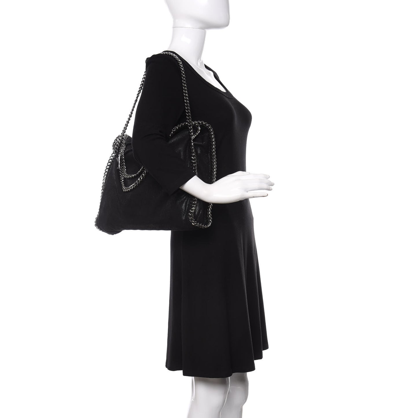 Shaggy Deer Small Falabella Tote Black