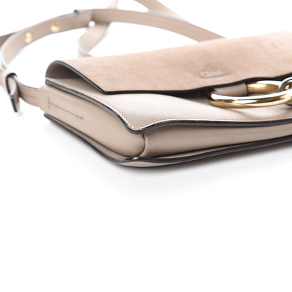 Chloe Suede Calfskin Small Faye Shoulder Bag Motty Grey 6 of 7