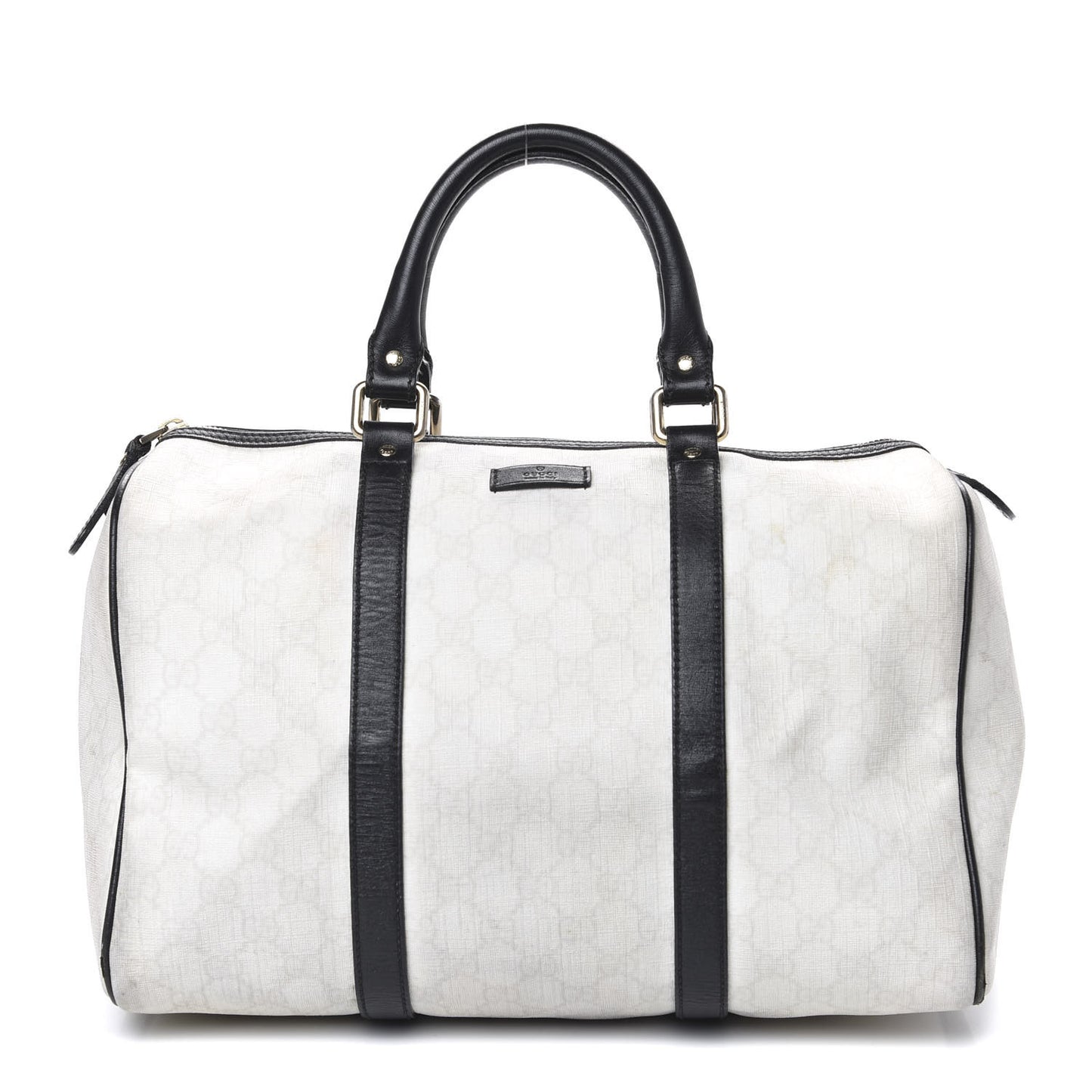 GG Plus Monogram Medium Joy Boston White Black