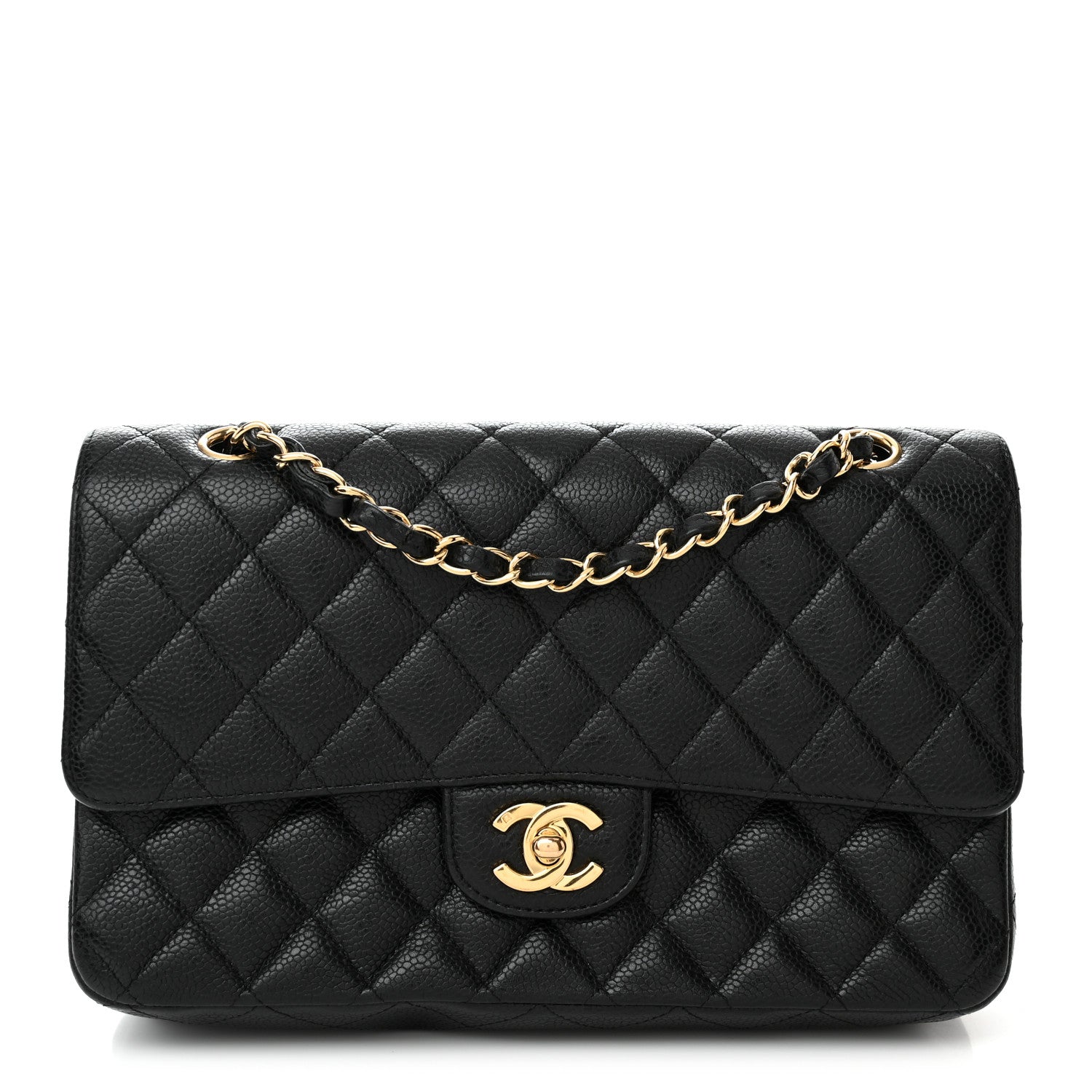 Chanel Caviar Quilted Medium Double Flap Black 1 of 13