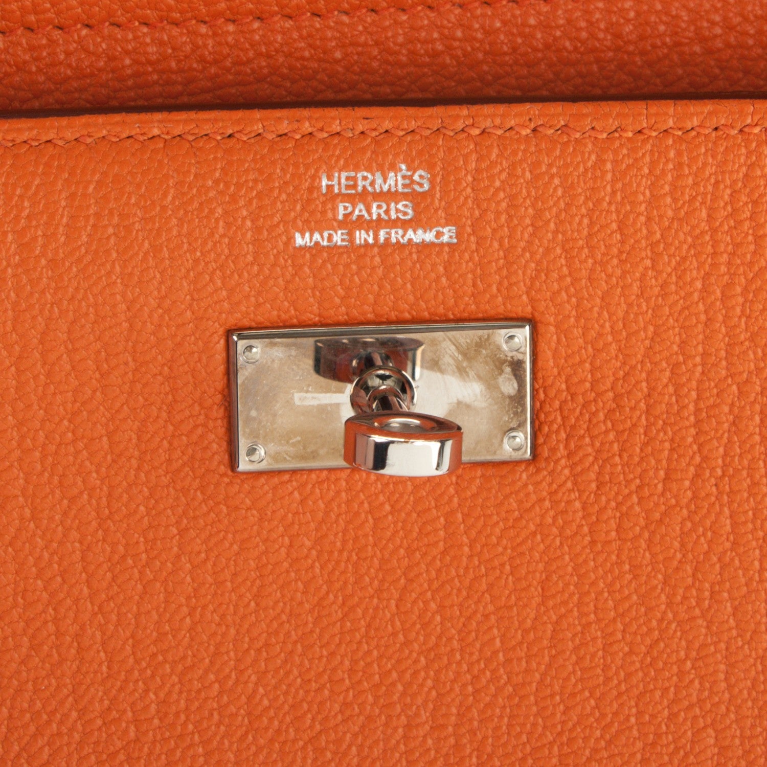 Hermes Chevre Mysore Medium Kelly Wallet Orange 11 of 17