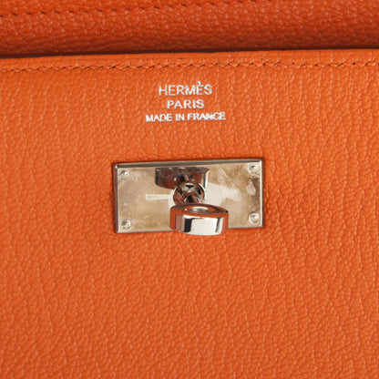 Hermes Chevre Mysore Medium Kelly Wallet Orange 11 of 17