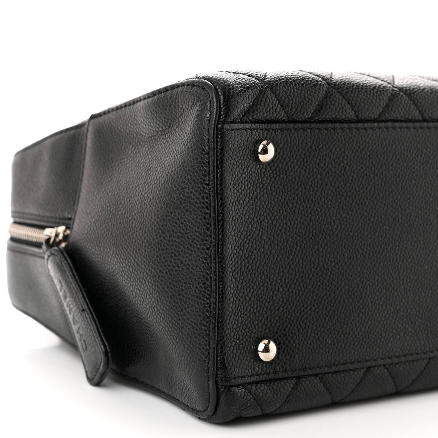 Caviar Quilted Bowler Black