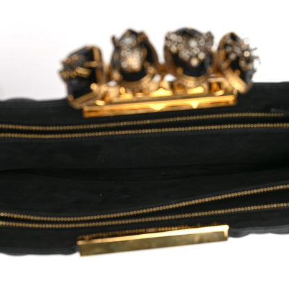 Alexander McQueen Nappa Quilted Knuckle Flat Clutch Black 5 of 8