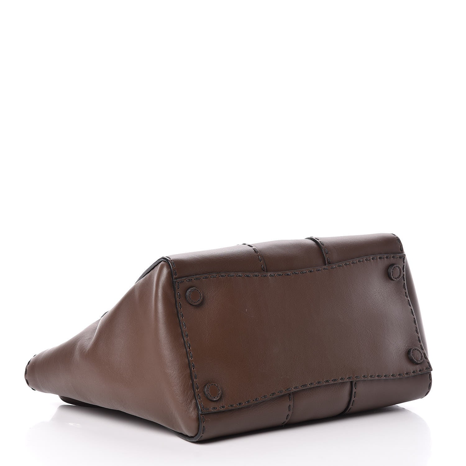 Prada City Calf Small Stitched Twin Pocket Tote Cacao 4 of 13