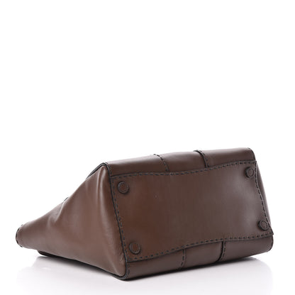 Prada City Calf Small Stitched Twin Pocket Tote Cacao 4 of 13