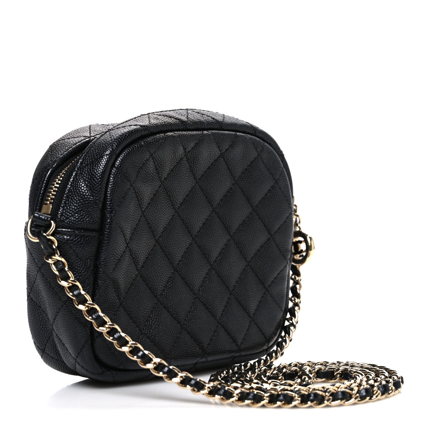Chanel Caviar Quilted CC Day Camera Case Black 3 of 11