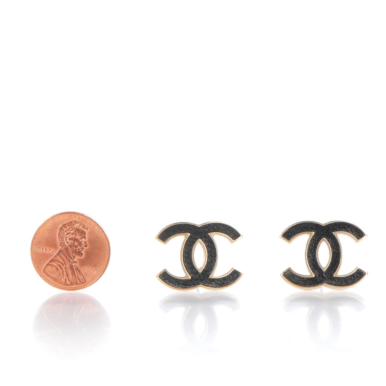 Chanel Lambskin CC Earrings Black 2 of 5