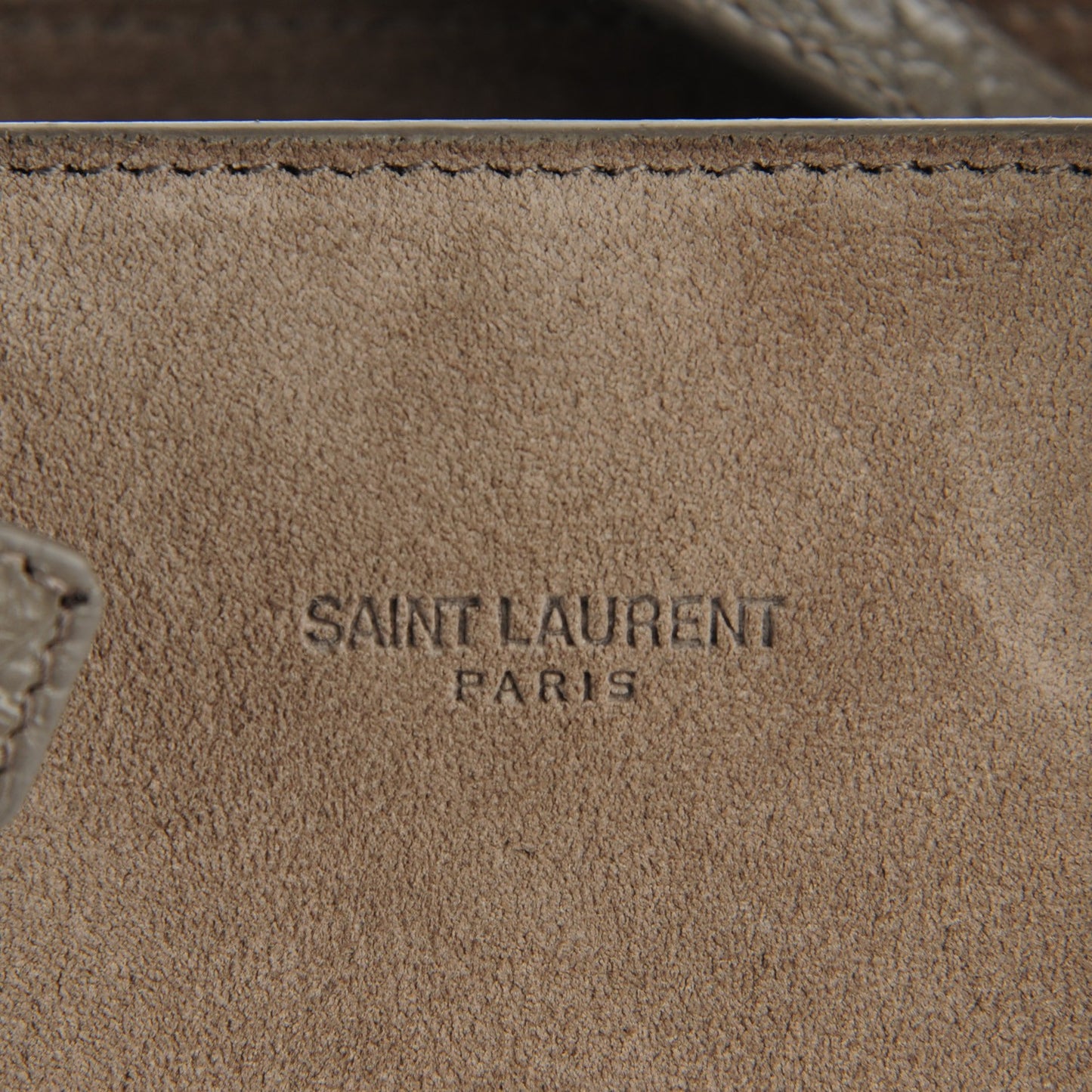 Suede Crocodile Embossed Baby Sac De Jour Fog