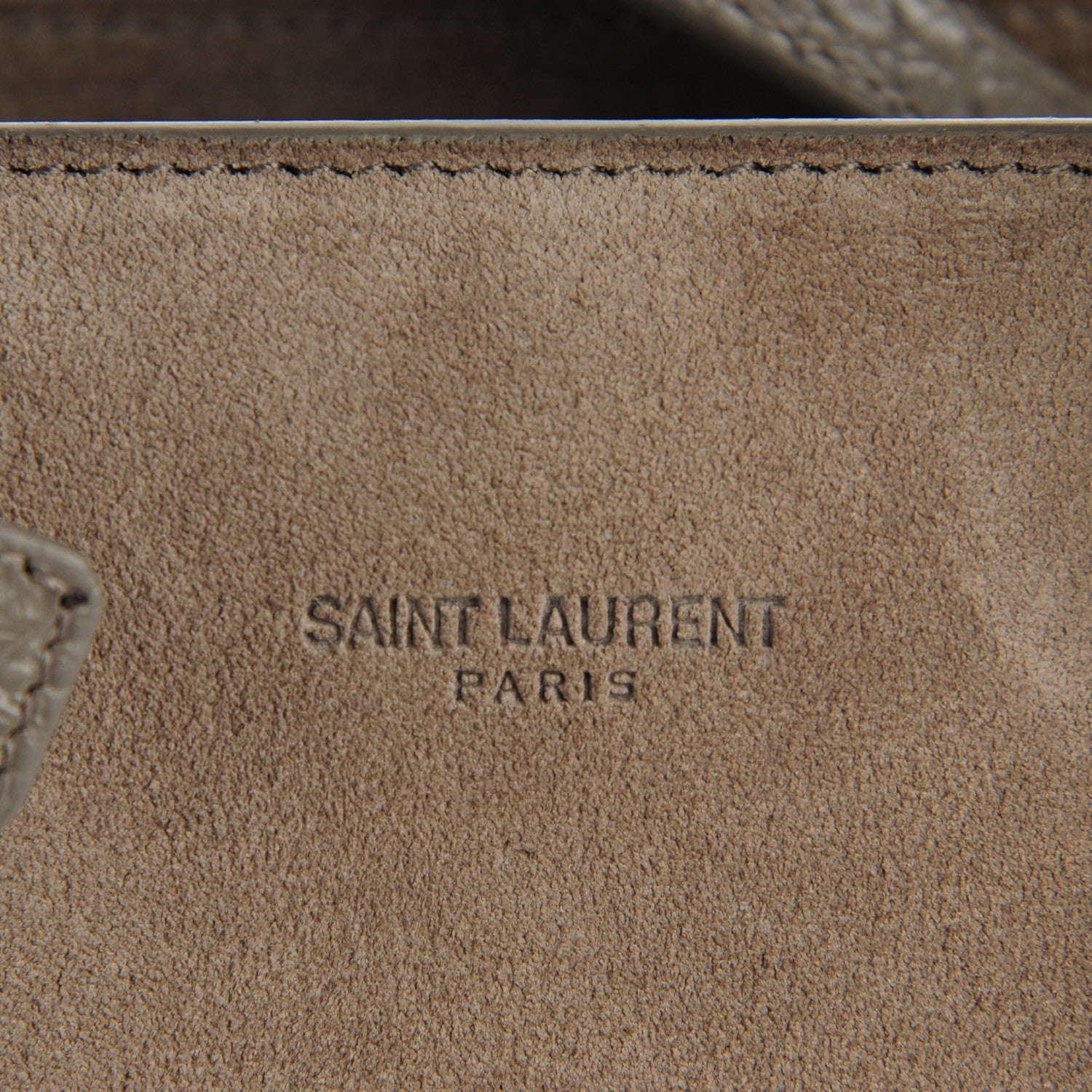 Saint Laurent Suede Crocodile Embossed Baby Sac De Jour Fog 5 of 7