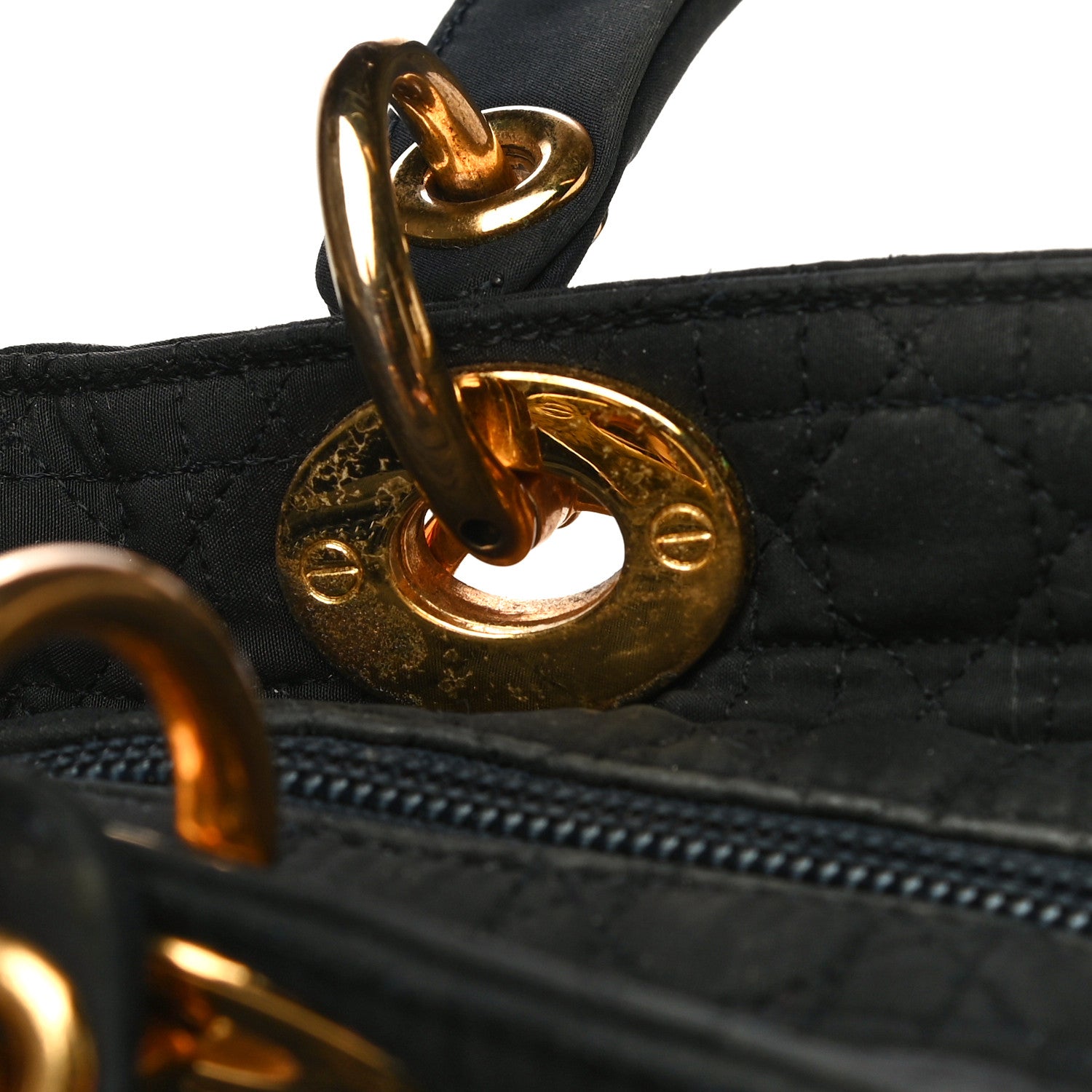 Christian Dior Nylon Cannage Medium Lady Dior Black 16 of 22