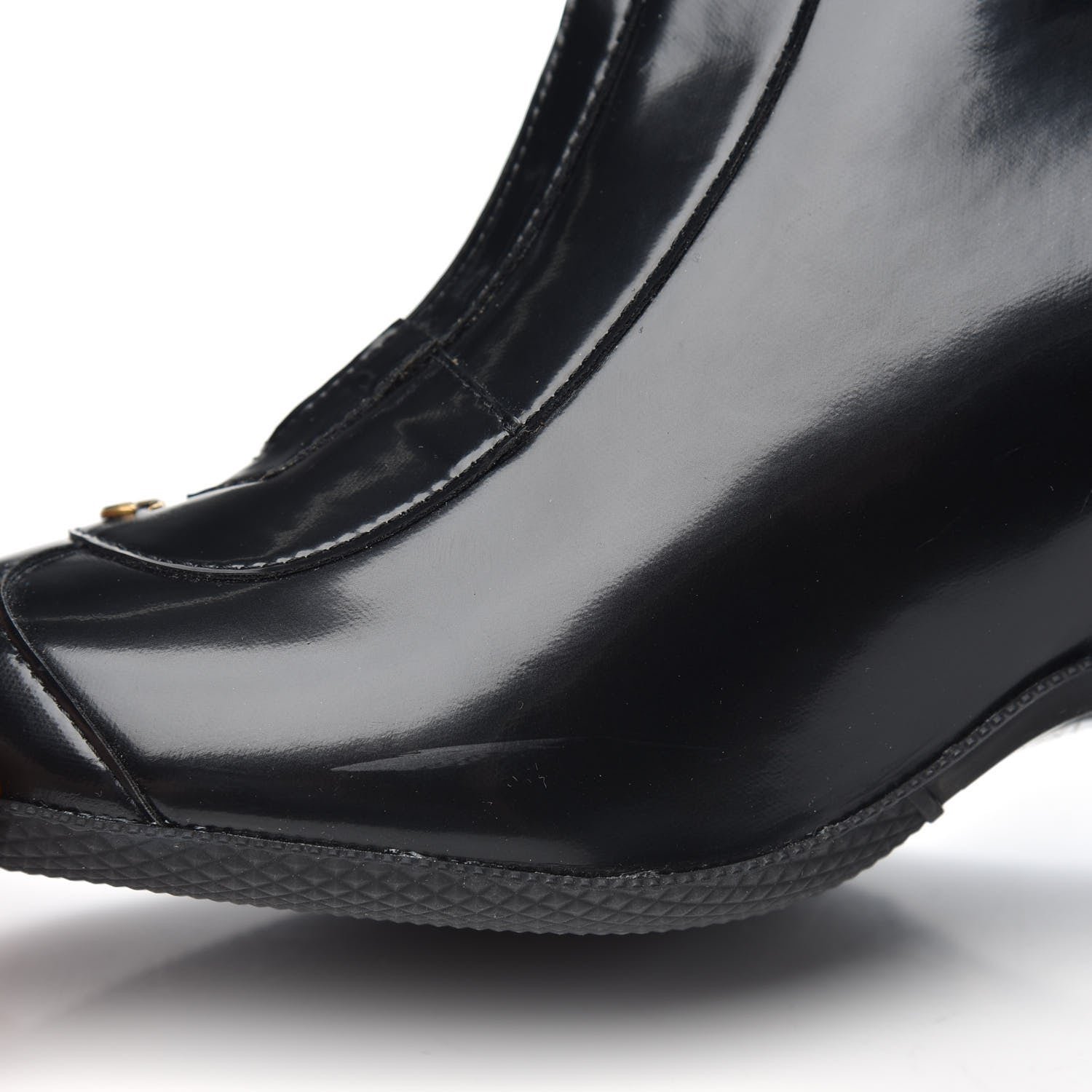 Gucci Coated Fabric Kitt Wellie Boots 39 Black 8 of 9