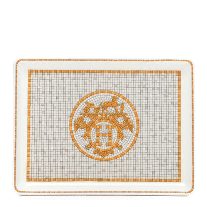 Hermes Porcelain Mosaique au 24 Gold Sushi Plate 1 of 7