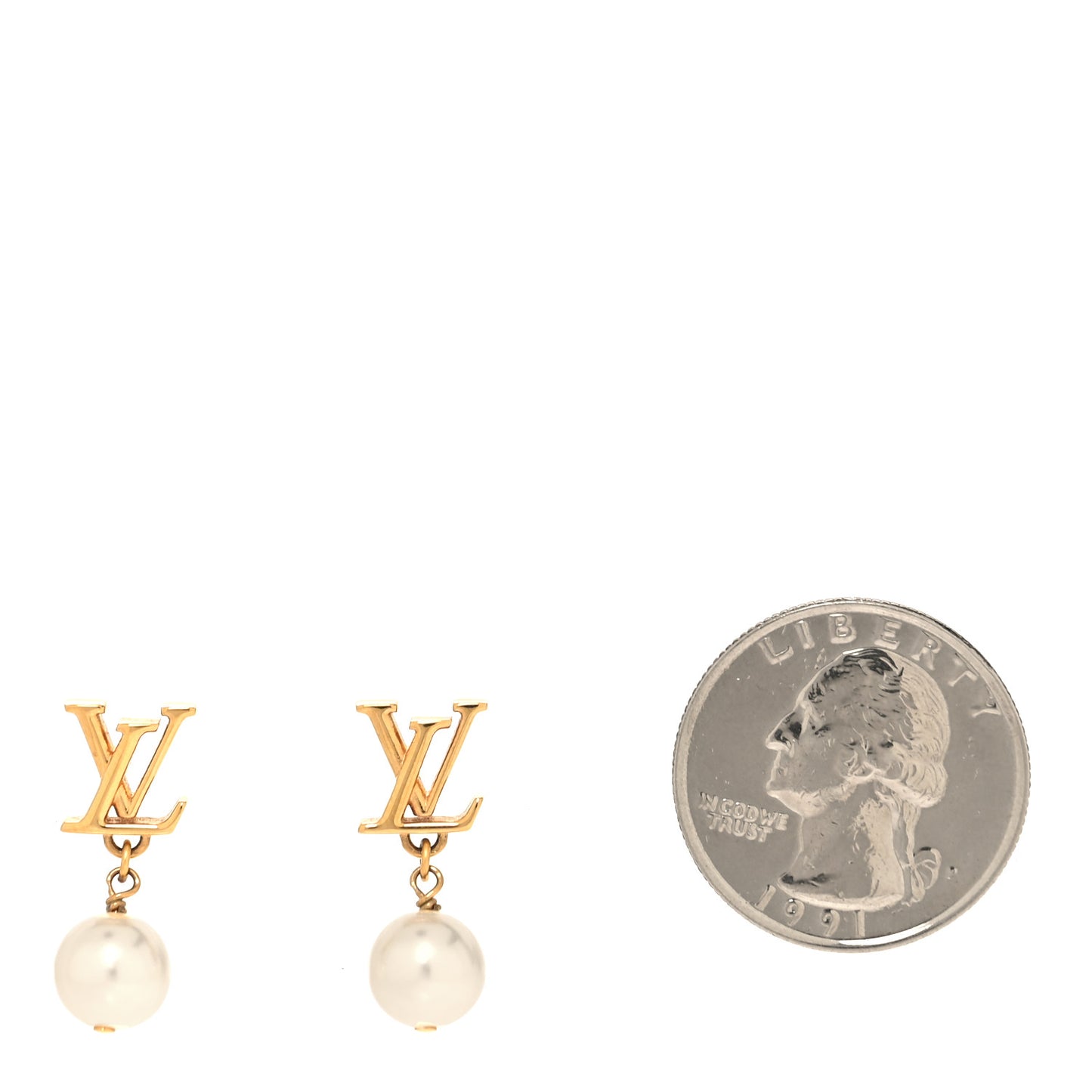 Pearl LV Louisa Iconic Earrings Gold
