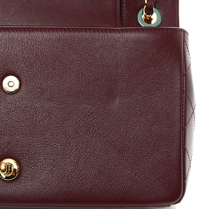 Chanel Sheepskin Quilted Vintage Mademoiselle Flap Dark Red 12 of 20