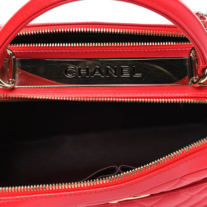 Chanel Lambskin Quilted Medium Trendy CC Bowling Bag Red 4 of 8