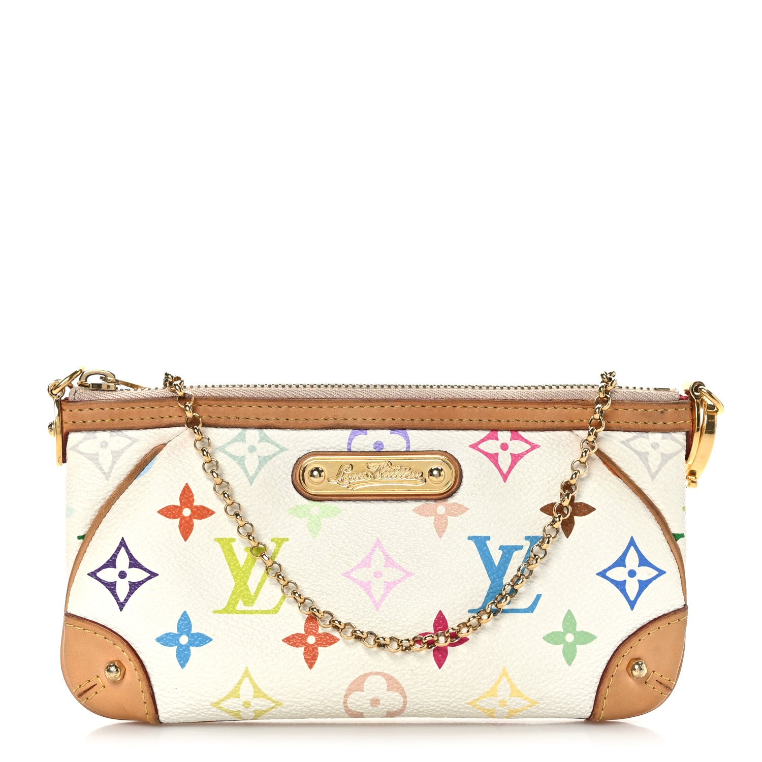 Louis Vuitton Monogram Multicolor Pochette Milla MM White 1 of 8