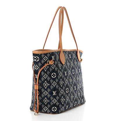 Louis Vuitton Jacquard Since 1854 Neverfull MM Blue 4 of 10