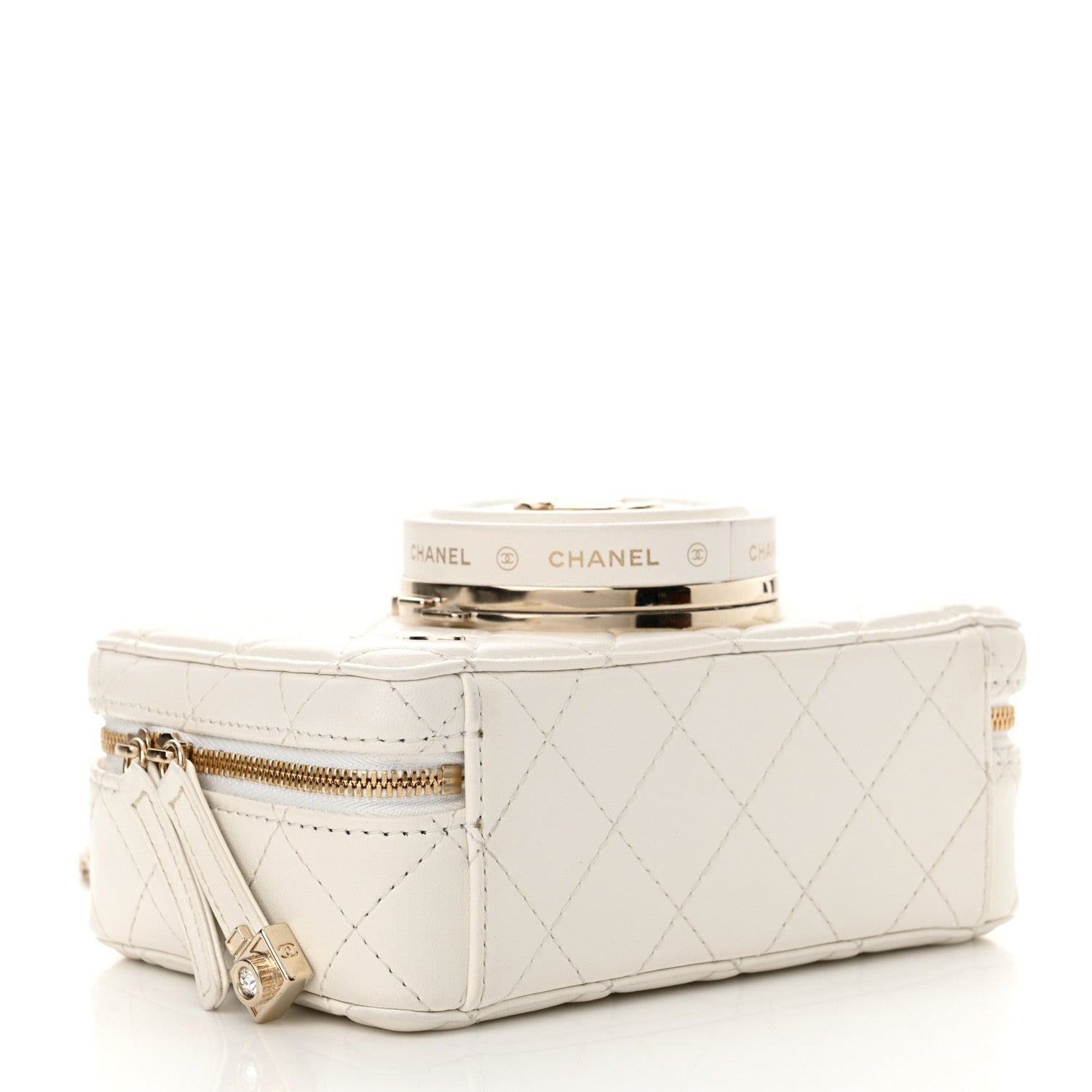 Chanel Lambskin Quilted Coco Click Bag White 4 of 11