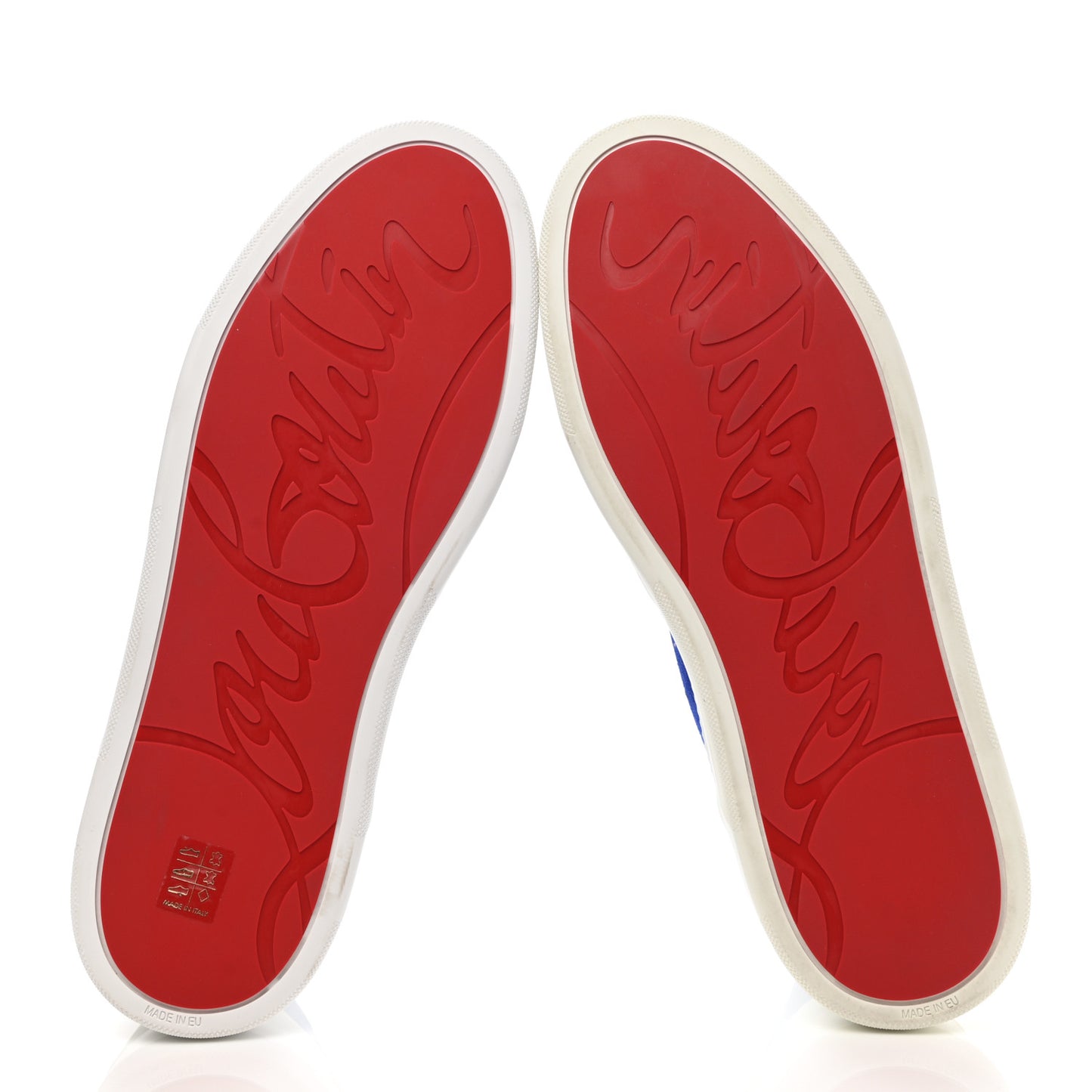 Suede Calfskin Mens Rankick Flat Sneakers 45.5 Azulejo